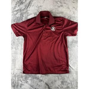 VanSport Florida State FSU Seminoles Polo Shirt Medium Garnet Red College NCAA